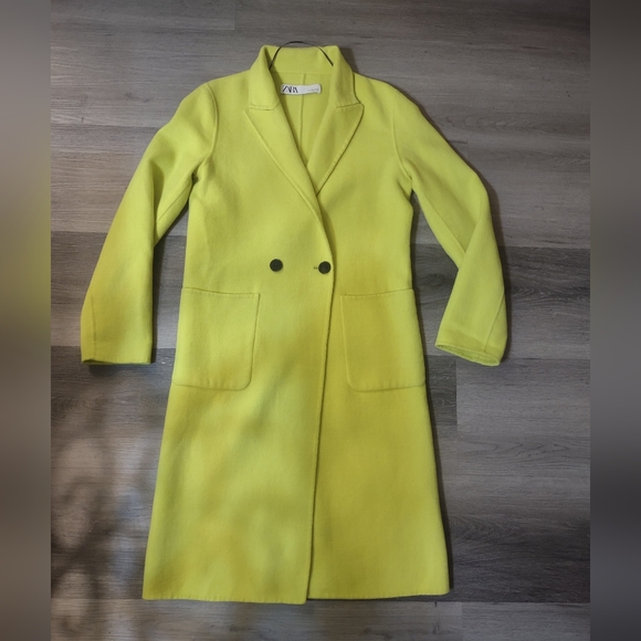 Zara Yellow Trench Coat - Picture 3 of 11